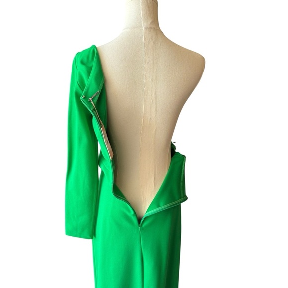 ALEXIS - NWT Royale Jade One-Shoulder Dress Midi Dress Sz M - Picture 6 of 9